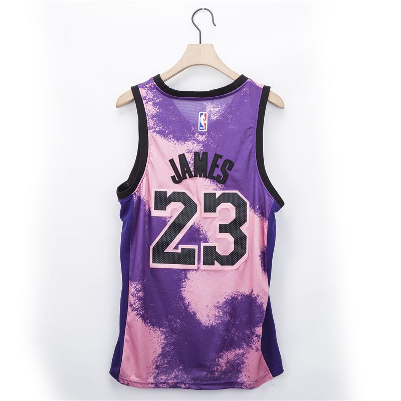 Men Los Angeles Lakers #23 James purple Fashion 2021 NBA Jersey